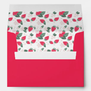 Red Strawberry Pattern Envelope