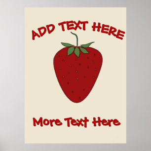 Red Strawberry Poster