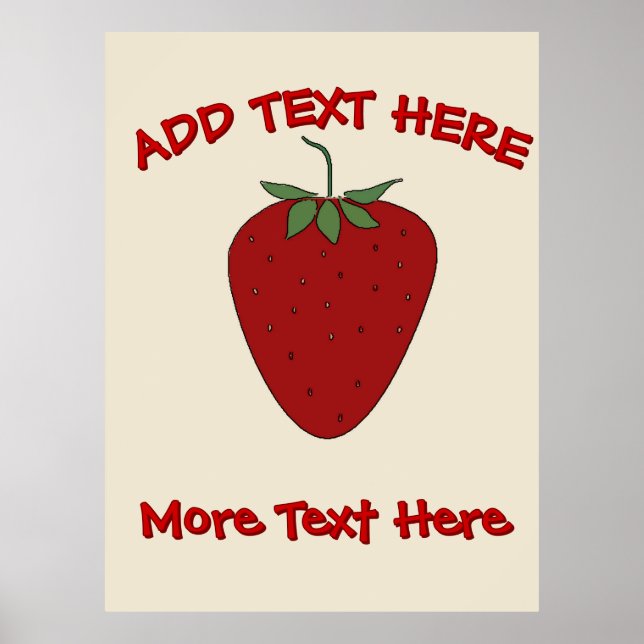Red Strawberry Poster (Front)