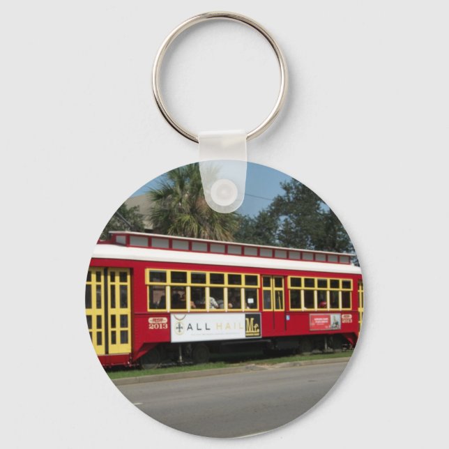 Red Streetcar Keychain (Front)