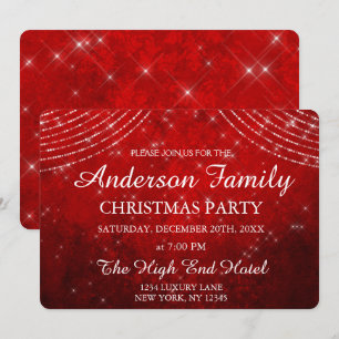 Red String Light Invitation annuelle de Noël