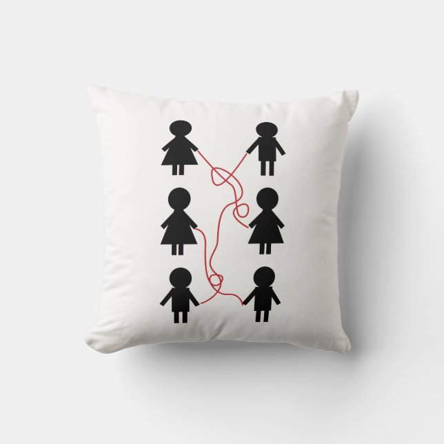 Red String of Fate Pillow (Front)