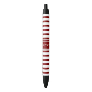 Red Stripe Black Ink Pen