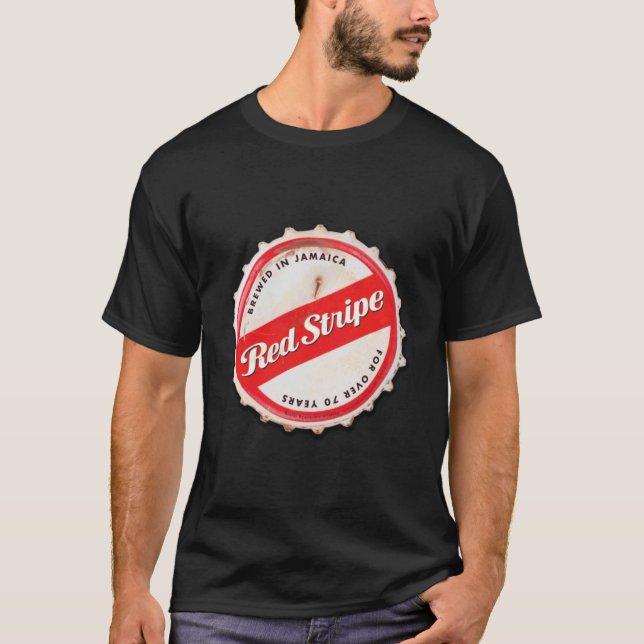 Red Stripe Bottle Cap Essential T-Shirt (Front)
