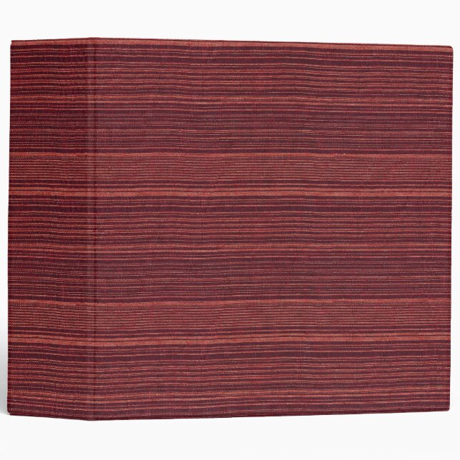 red stripe fabric textiled binder (Front/Spine)