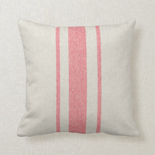 Red Stripe Gain Sack Throw Pillow