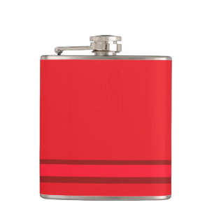 Red Stripe  Hip Flask