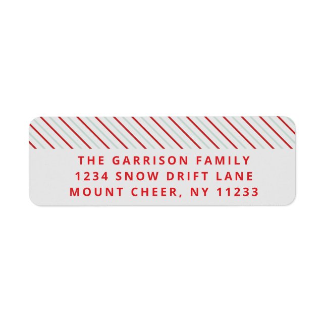 Red Stripe Merry Christmas Festive Bright (Front)