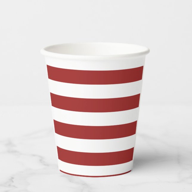 Red Stripe Paper Cup (Front)