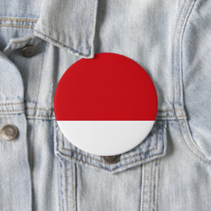 Red striped 4 inch round button