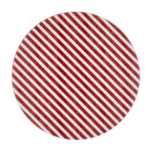 Red Striped Cutting Board