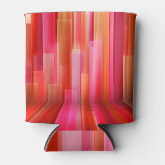 Red striped interior design texture. can cooler