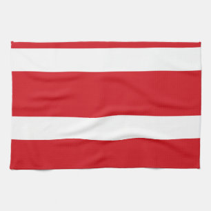 Red striped kitchen towel