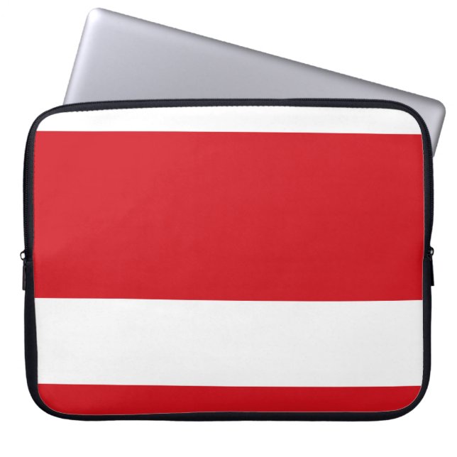 Red striped laptop sleeve (Front)