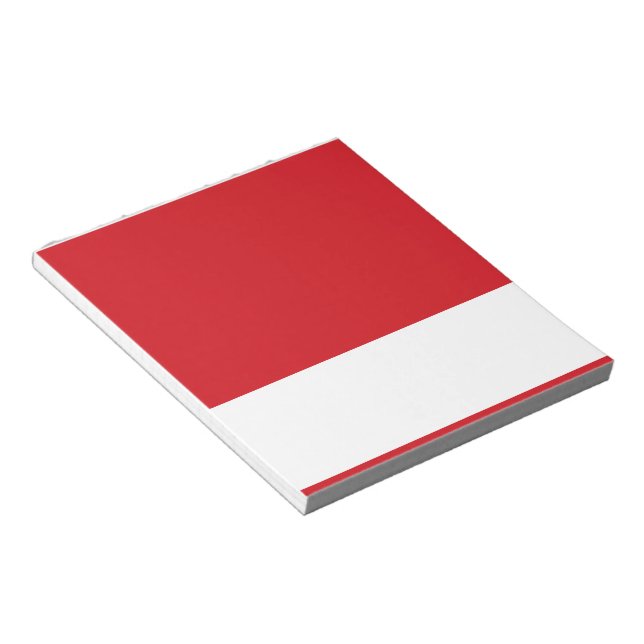 Red striped notepad (Angled)