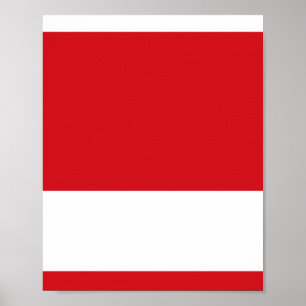 Red striped poster