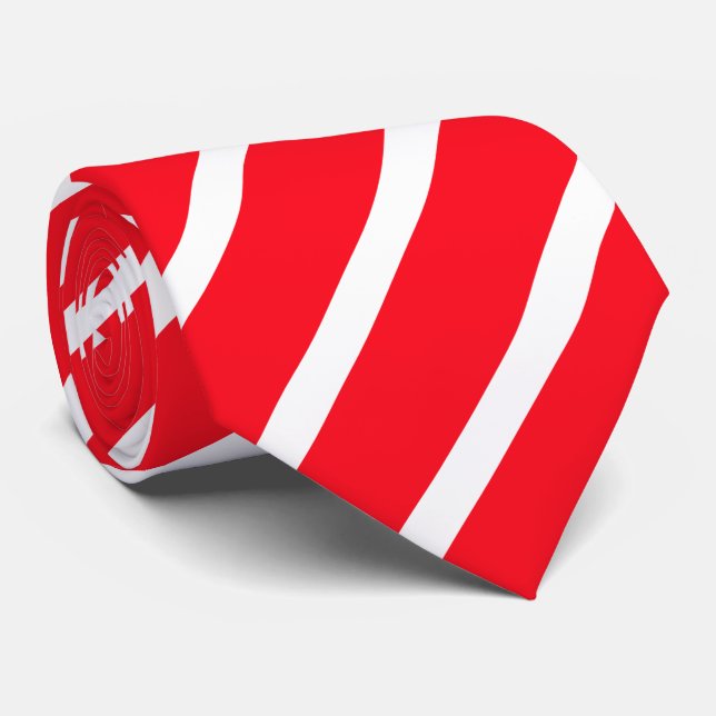 red striped tie (Rolled)