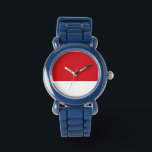 Red striped watch<br><div class="desc">Red stripes christmas themed pattern.</div>