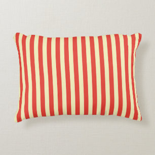 Red Stripes Accent Pillow