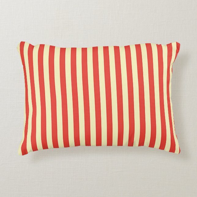 Red Stripes   Accent Pillow (Front)