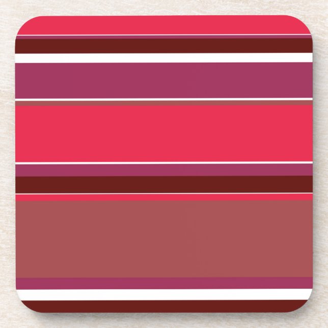 Red stripes coaster (Front)