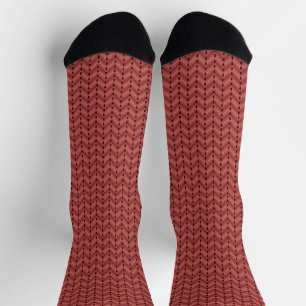 Red Stripes Crew Socks