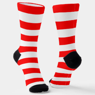 Red Stripes Crew Socks
