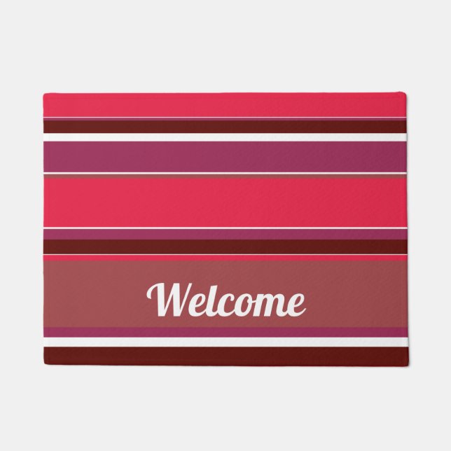 Red stripes doormat (Front)