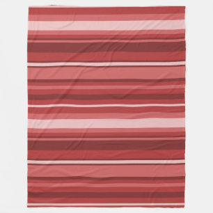 Red stripes fleece blanket
