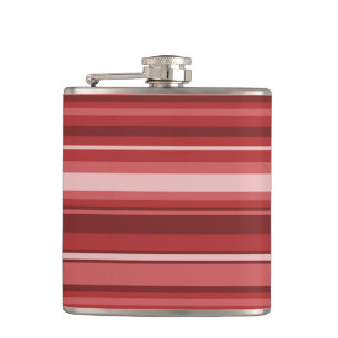 Red stripes hip flask
