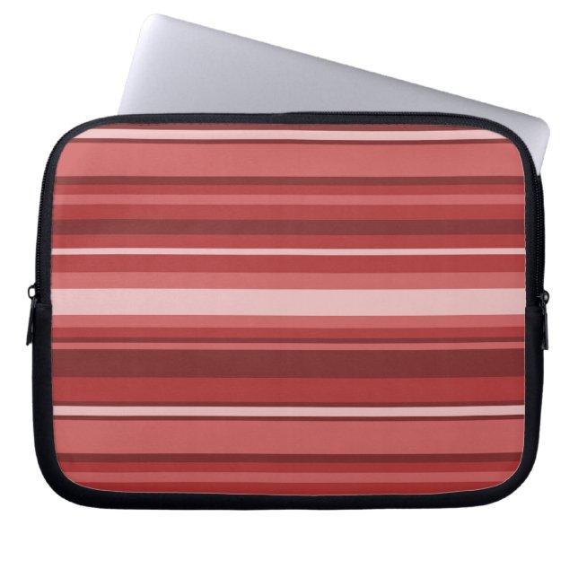 Red stripes laptop sleeve (Front)