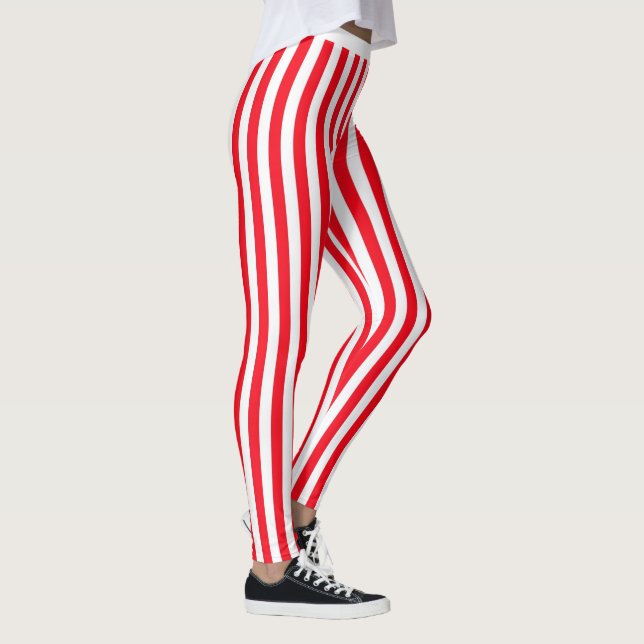 Red Stripes Leggins Leggings (Right)