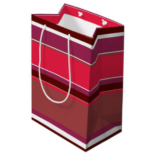 Red stripes medium gift bag