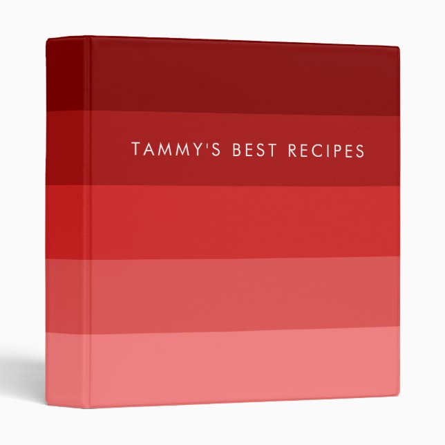 Red stripes pattern binder (Front/Spine)