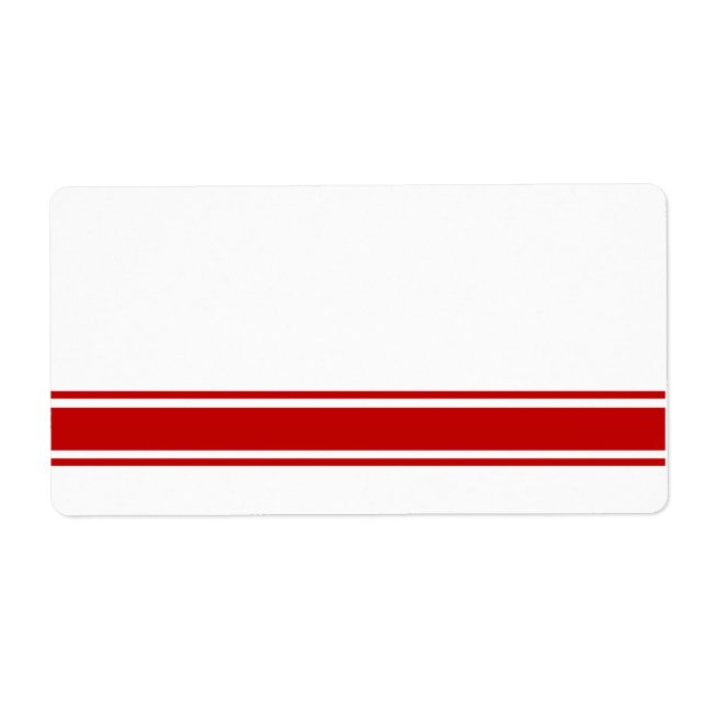 Red Stripes Product Labels (Front)