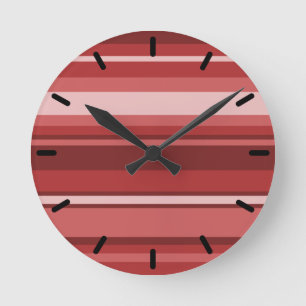 Red stripes round clock