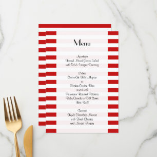 Red Stripes, Striped Pattern, Lines, Menu