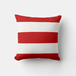 Red Stripes Throw Pillow