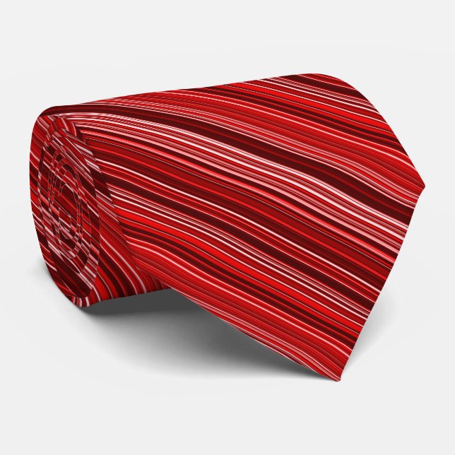Red Stripes Tie (Rolled)