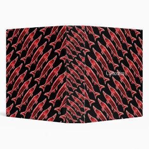 red sturgeon swimming binder