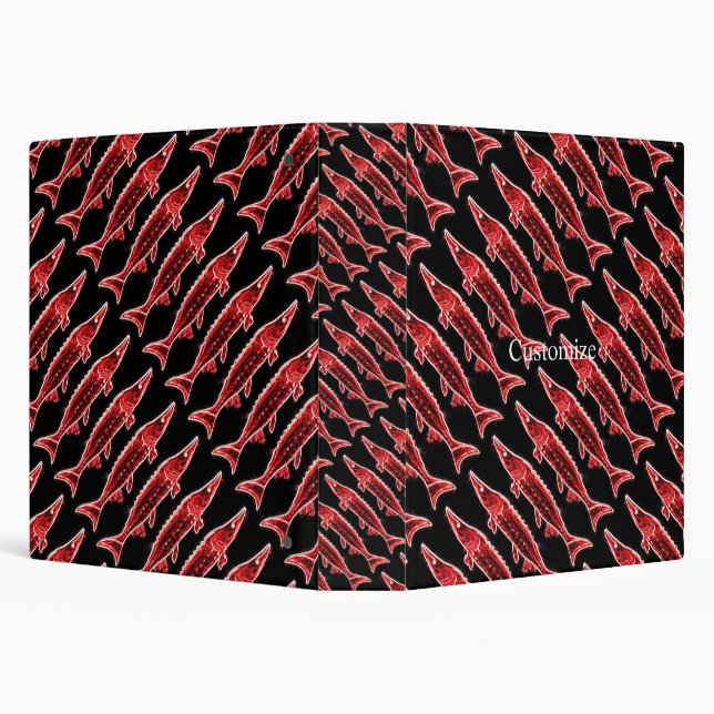 red sturgeon swimming binder (Background)