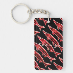 red sturgeons rising keychain