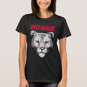 Red Style Apres Ski Snow Leopard T-Shirt