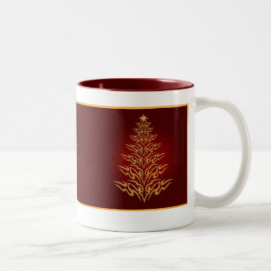 Red Stylish Christmas Tree Mug