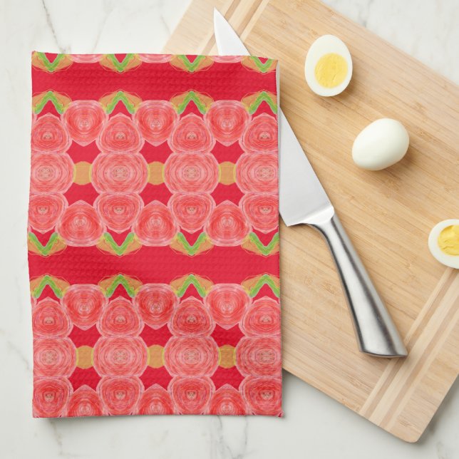 Red Stylish Kitchen Towel (Quarter Fold)