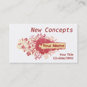 Red Stylish, Modern & Professional Business Card