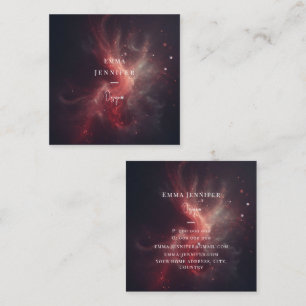 Red Subtle gentle glitter background Square Business Card