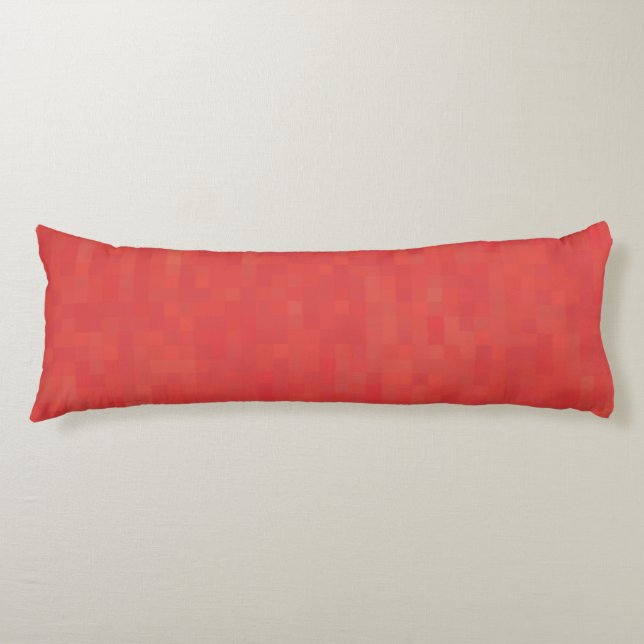 Red subtle minimalist, elegant modern pattern body pillow (Front)