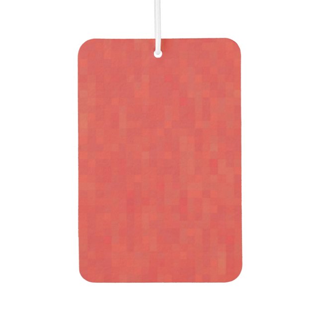 Red subtle minimalist, elegant modern pattern car air freshener (Front)