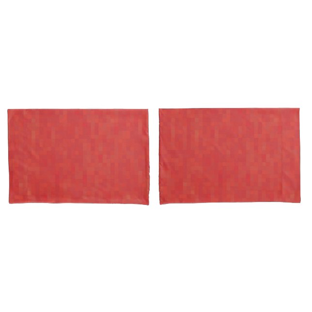 Red subtle minimalist, elegant modern pattern pillowcase (Front-Set)
